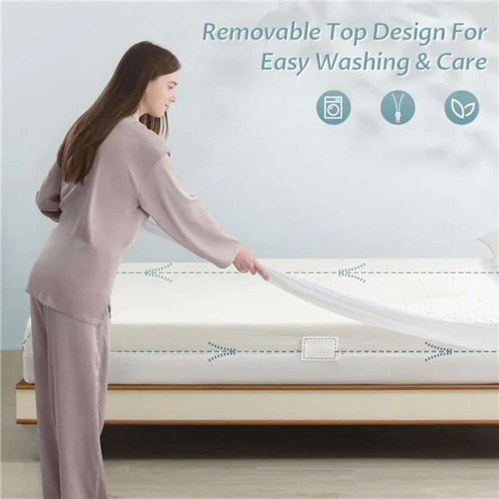King Size Bamboo Rayon Mattress Protector with Zipper - 100% Waterproof Zippered